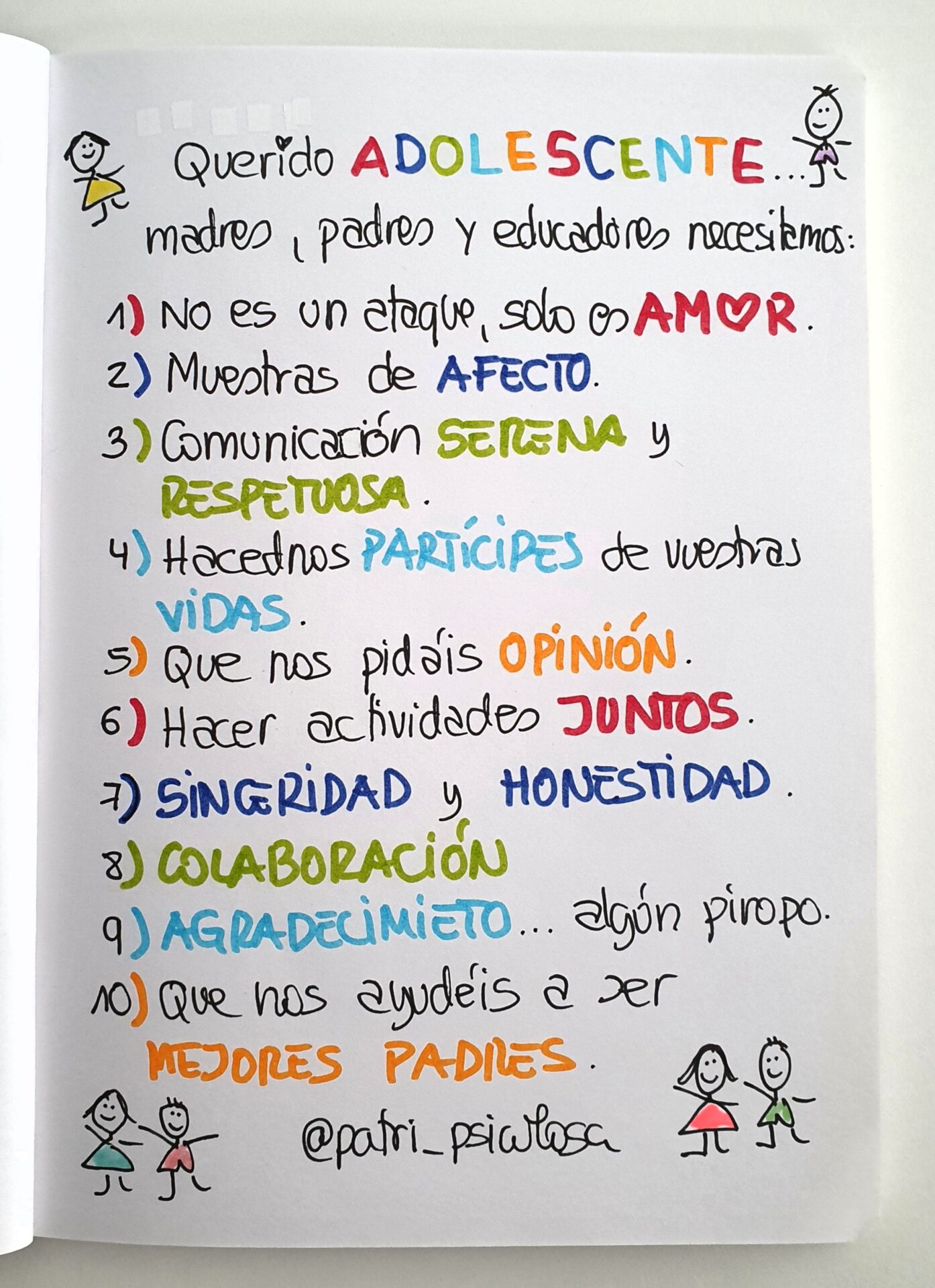 Querido adolescente...desde el amor más profundo - Patri Psicóloga