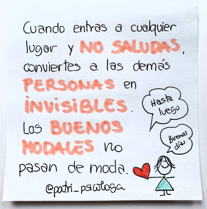 Saludar educación buenos modales
